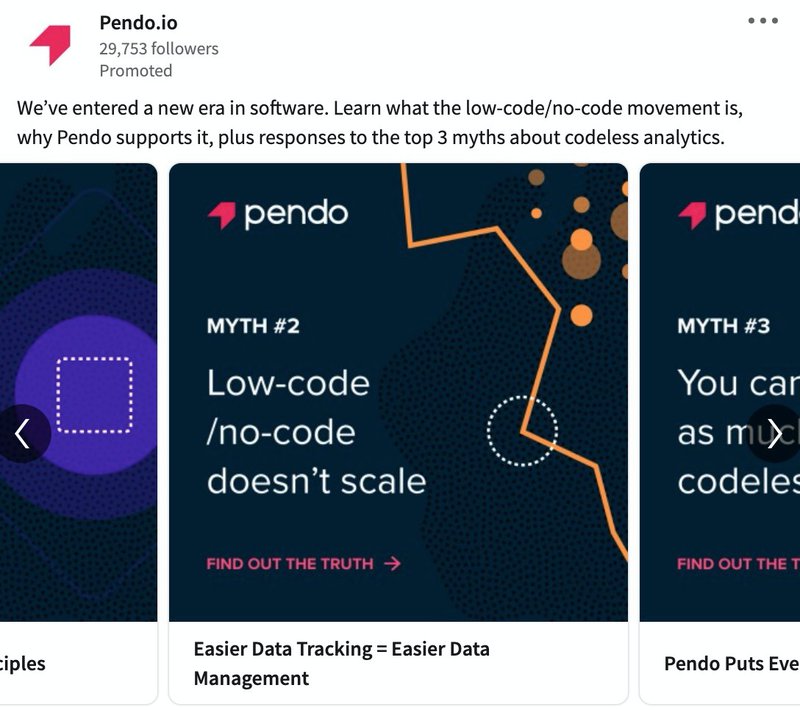 LinkedIn Ad Examples: Pendo.io