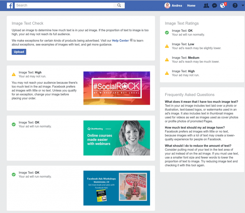 Facebook Ad Design: Text Overlay Tool