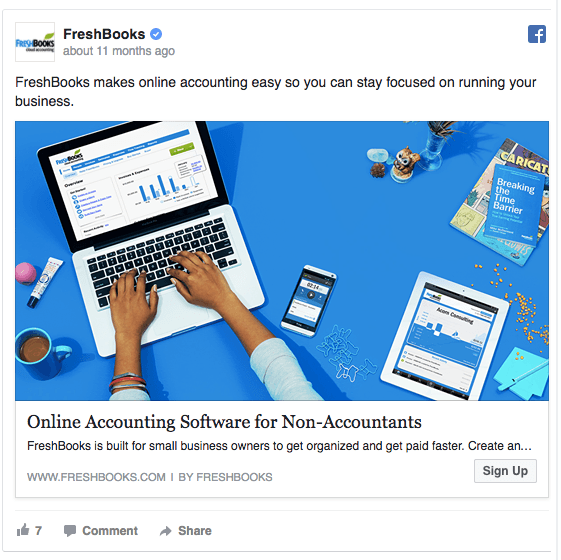 Facebook Ad Design - FreshBooks