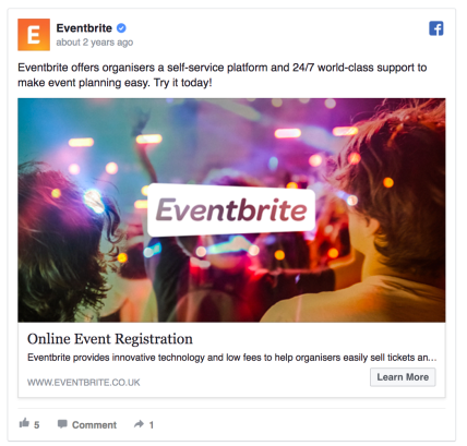Facebook Ad Design - Eventbrite