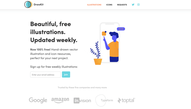 Landing page illustrations