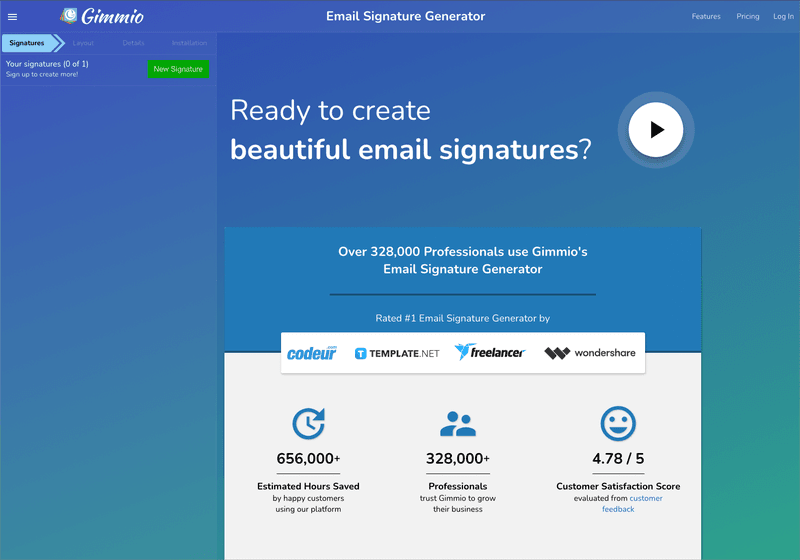Gimmio - Email Signature Design